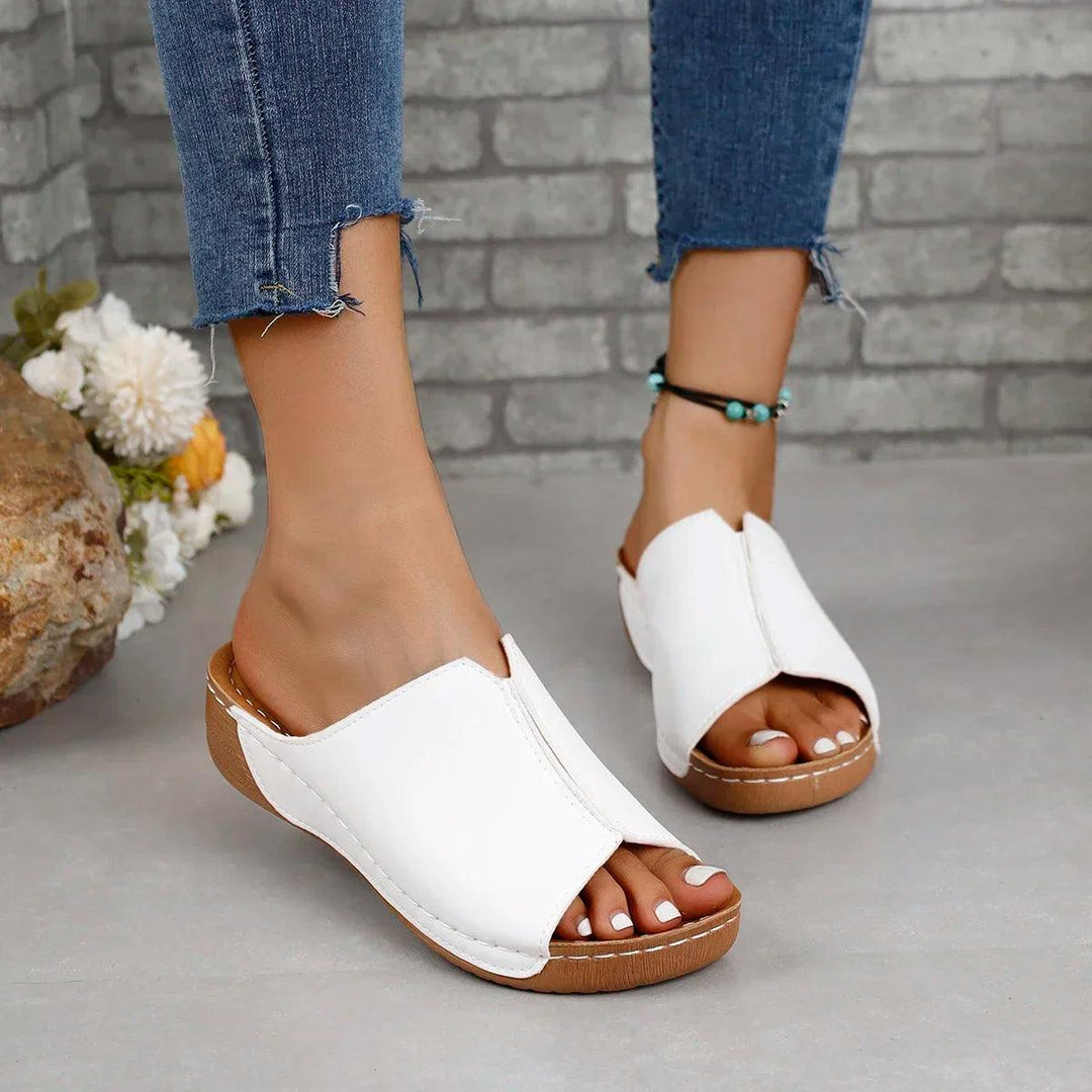 New Open Toe Women's Wedge Sandals White Summer Fashion Breathable Comfortable Sandals Woman Buckle Female Footwear Woman Shoes-THAT FASHION STORE