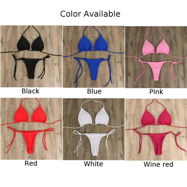 Women Bikini Set Sexy Side Tie Thong Swimsuit Bandage Style Brazilian Swimwear Ultrathin Bra & Brief Sets Erotic Lingerie Set-THAT FASHION STORE