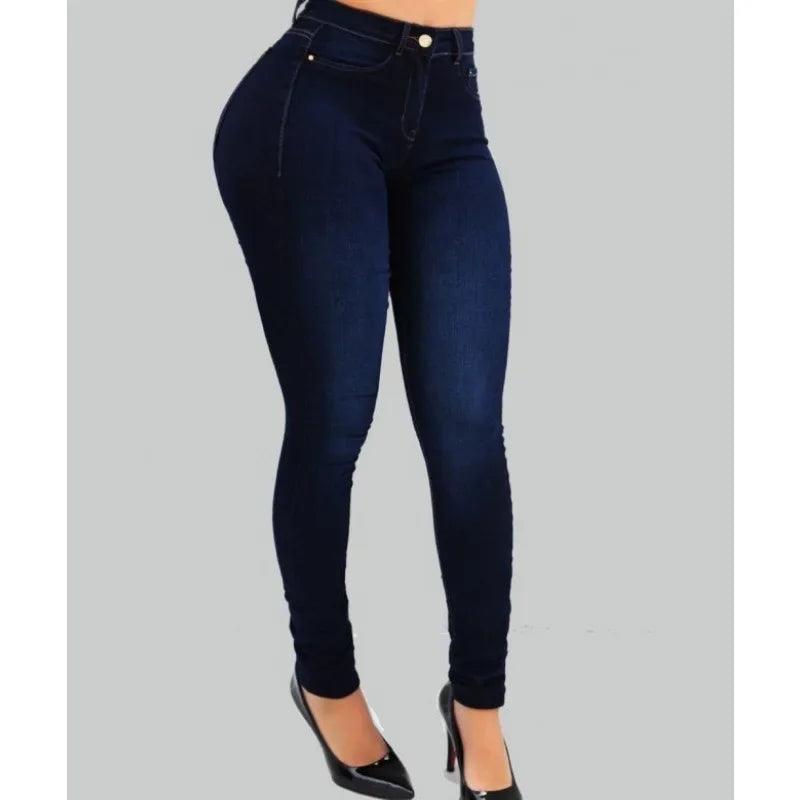 Slim Skinny Denim Pants Pockets Streetwear Trend High Waist Pencil Jeans Women Sexy Streetwear Stretch Shaping Jeans Trousers-THAT FASHION STORE