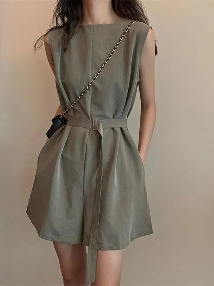 Women Summer High Waist Wide Leg Jumpsuit Overalls Shorts-THAT FASHION STORE