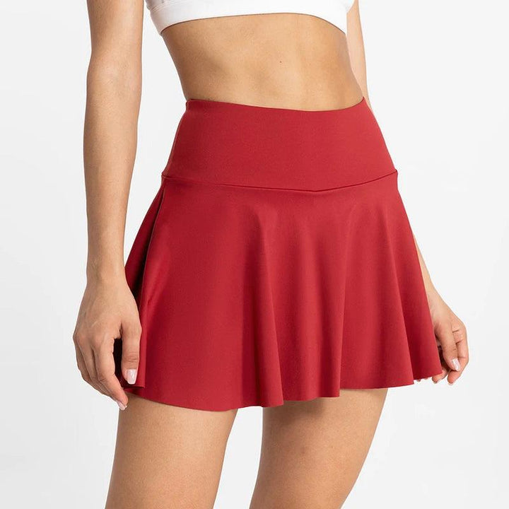 Women Tennis Skirt Sport Golf Ruffled Skirt With Shorts Fake Two Pieces Fitness Golf Wear High Waist Breathable Dance Yoga Skort-THAT FASHION STORE