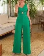 Women's Jumpsuit 2023 New Solid Color Suspenders Sleeveless Wide Leg Straight Pants Fashion Casual Street Clothing-THAT FASHION STORE