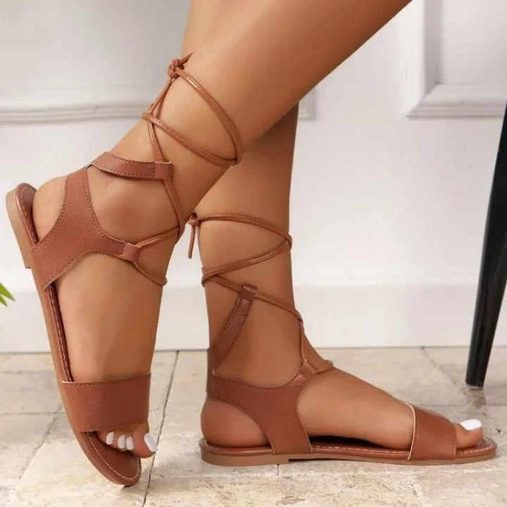 Women's Cross Strap Sandals 2024 Summer New Fashion Flat Open Toe Sandals for Women Gladiator Beach Flip Flops Zapatos Mujer-THAT FASHION STORE