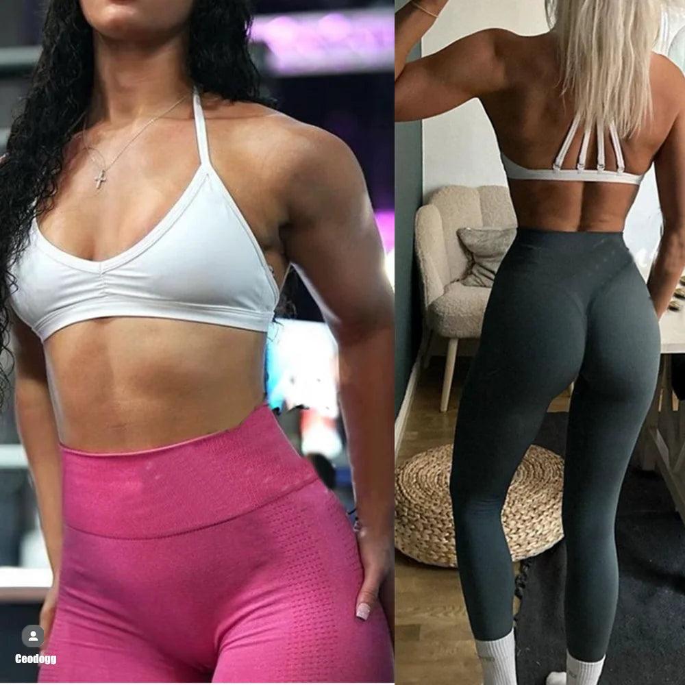 2024 Pad Nylon Fitness High Impact Strap Gym Sport Bra Women Quick Dry Crop Top Push Up Workout Running Active Crop Tops Shirt-THAT FASHION STORE