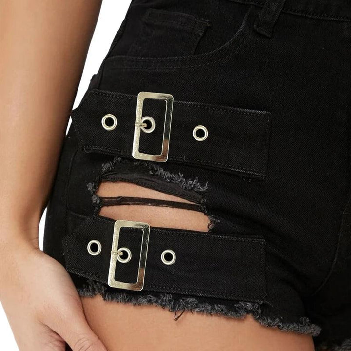 9047# new sexy low waist hole summer open hip hot pants super shorts Beachwear casual pants women jeans shorts-THAT FASHION STORE