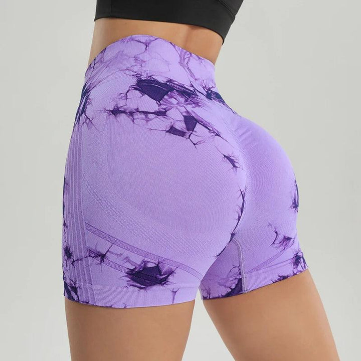 Tie-Dye Seamless Yoga Shorts Skinny Fitness Shorts Women's Summer Athletic Shorts Sportswear Fitness Clothing Cycling Pants-THAT FASHION STORE