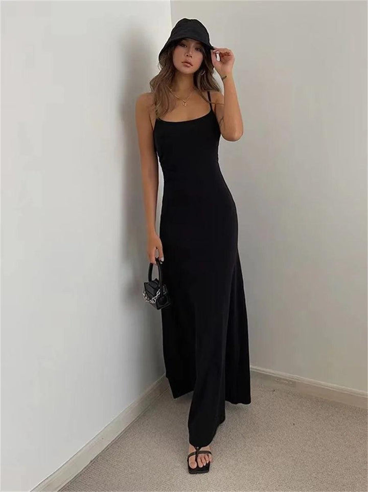 Woman Spring Summer Style Bodycon Dress Female Sexy Sleeveless Spaghetti Strap Split Sheath Dress Vestidos SS161-THAT FASHION STORE