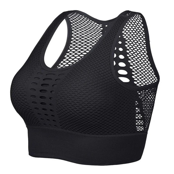 Women Breathable Active Bra Mesh Sports Bras Push Up Gym Fitness Yoga Underwear Female Seamless Running Yoga Bra Sportswear 2023-THAT FASHION STORE