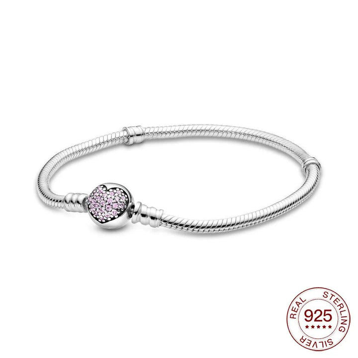 New 925 sterling Silver Bracelet Heart Bracelet Shiny Zircon Tree of life Bracelet for women Fit original charm jewelry gift-THAT FASHION STORE