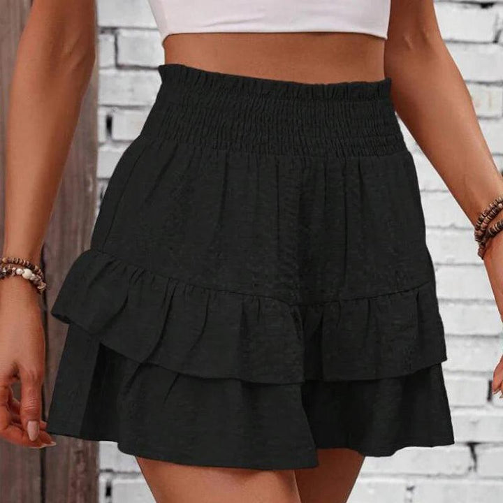 Women High Waist Pleated Skirt Summer Chic Casual Solid Mini Skirt Hang Feeling Versatile Shorts Skirts Fashion Wide Leg Shorts-THAT FASHION STORE