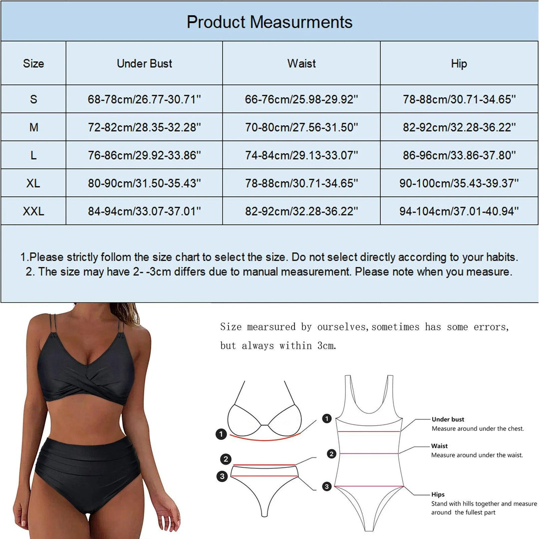 Sexy Bikini 2024 Pleated Bandeau Swimsuit Vintage High Waist Two Piece Retro Ruched Solid Swimwear Brazil Bathing Suit-THAT FASHION STORE