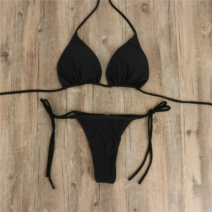 Women Bikini Set Sexy Side Tie Thong Swimsuit Bandage Style Brazilian Swimwear Ultrathin Bra & Brief Sets Erotic Lingerie Set-THAT FASHION STORE