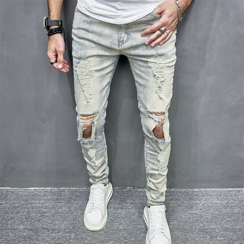 Skinny Motorcycle Jeans Men's Fashion-THAT FASHION STORE