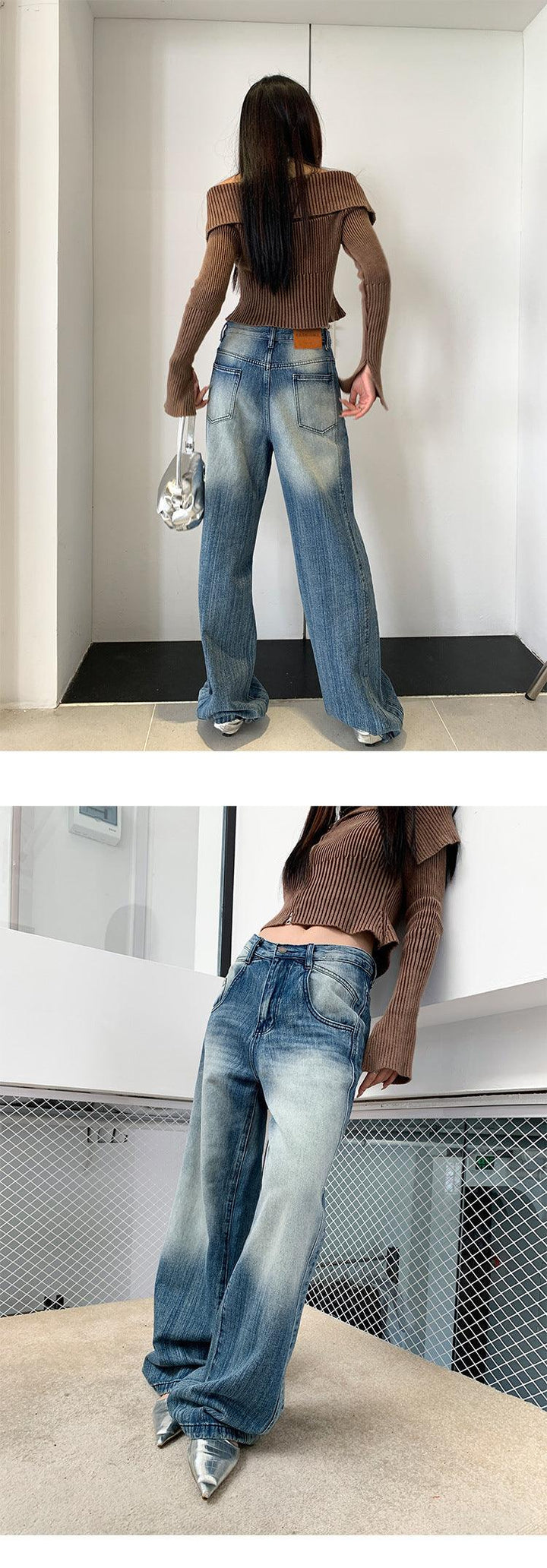 Women's Low Waist Retro Wide Leg Jeans-THAT FASHION STORE