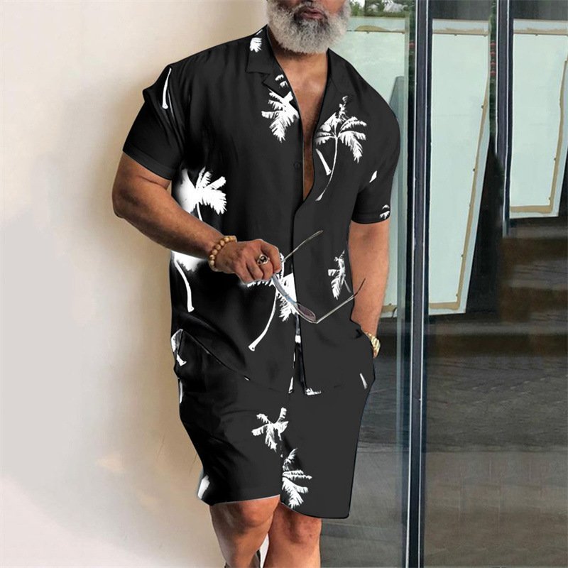 Loose Shirt Casual Men's Shorts Short Sleeve Suit-THAT FASHION STORE