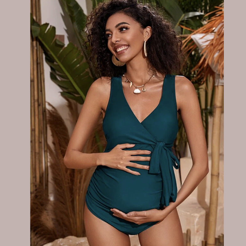 New One Piece Pregnant Women Conservative Swimsuit-THAT FASHION STORE