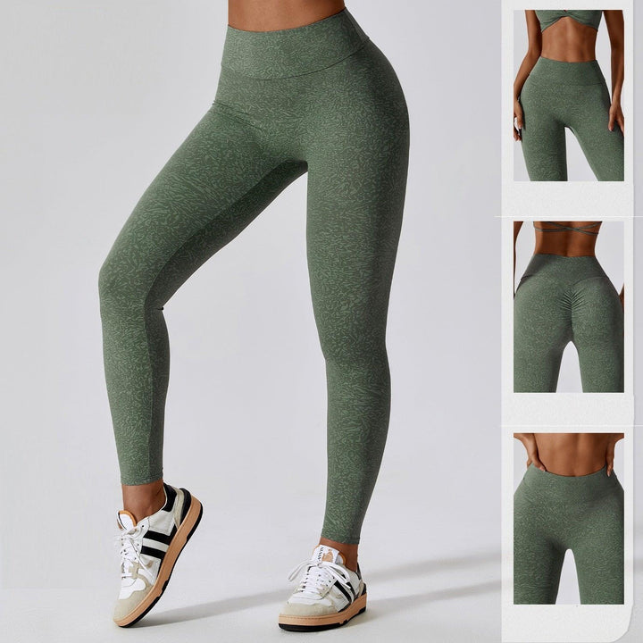 Belly Contracting Hip Lifting Running Sports Quick-drying Camouflage Printing Nude Feel High Waist Yoga Pants-THAT FASHION STORE