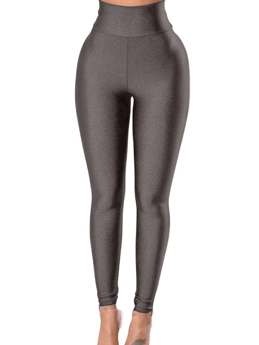 Black High Waist Stretch Slim Sports Leggings-THAT FASHION STORE