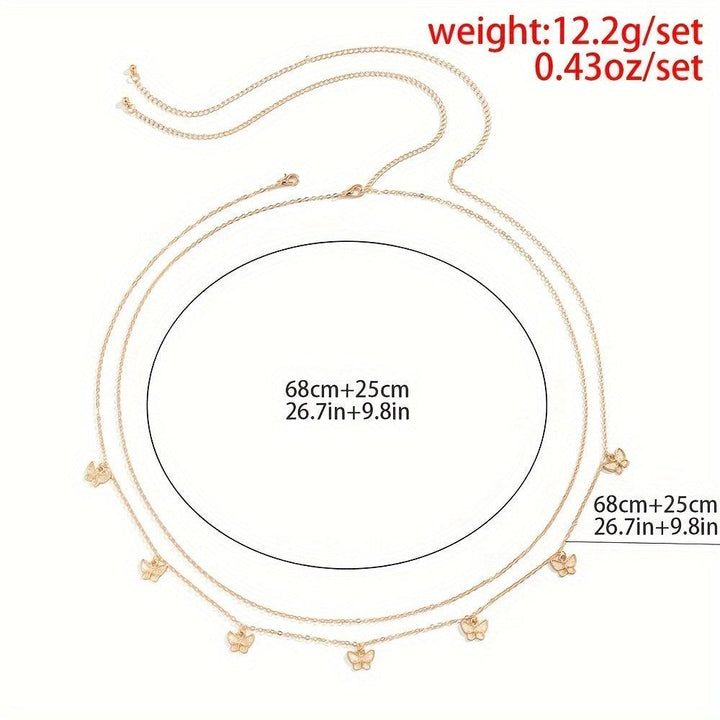 Trendy Alloy Butterfly Pendant Waist Chain Ladies Sexy Belly Body Chain Jewelry Suitable For Women's Daily Wear Festival Jewelry Gifts-THAT FASHION STORE