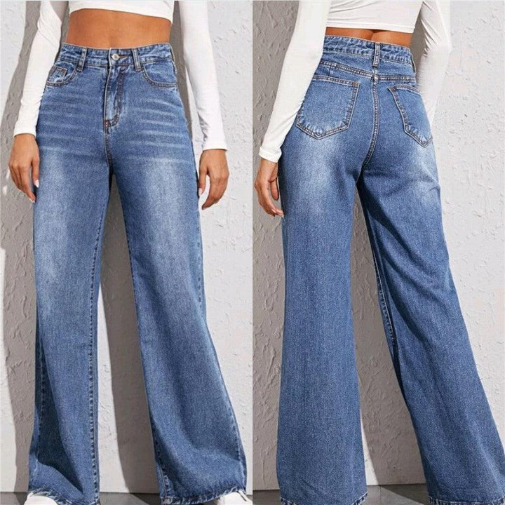 Women's Loose High Waist Wide Leg Jeans-THAT FASHION STORE