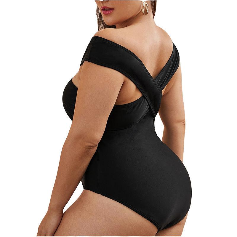 Women's Siamese Plus Size One-piece Swimsuit-THAT FASHION STORE