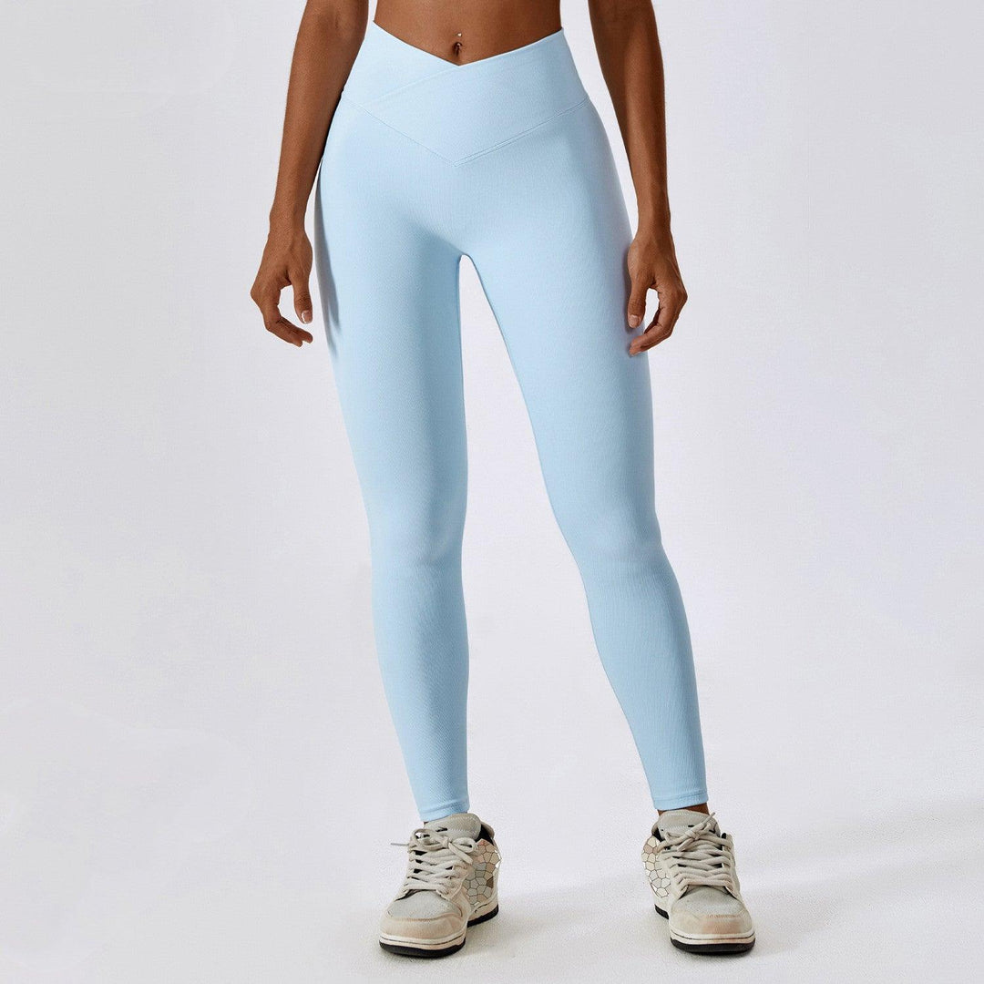 Cross High Waist Tight Thread Hip Raise Yoga Pants-THAT FASHION STORE