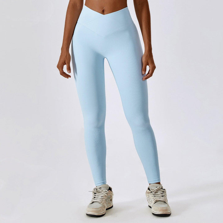 Cross High Waist Tight Thread Hip Raise Yoga Pants-THAT FASHION STORE