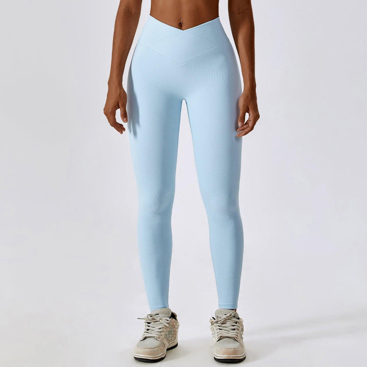 Cross High Waist Tight Thread Hip Raise Yoga Pants-THAT FASHION STORE