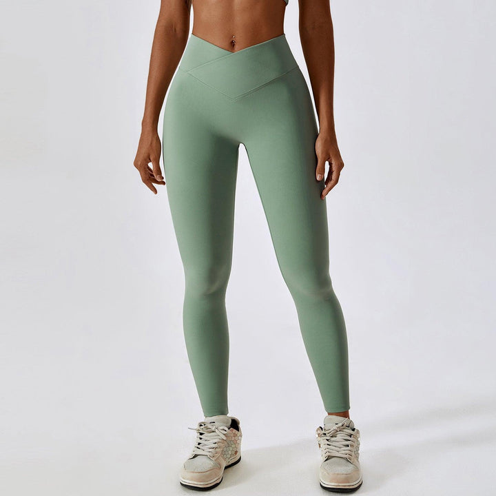 Cross High Waist Tight Thread Hip Raise Yoga Pants-THAT FASHION STORE