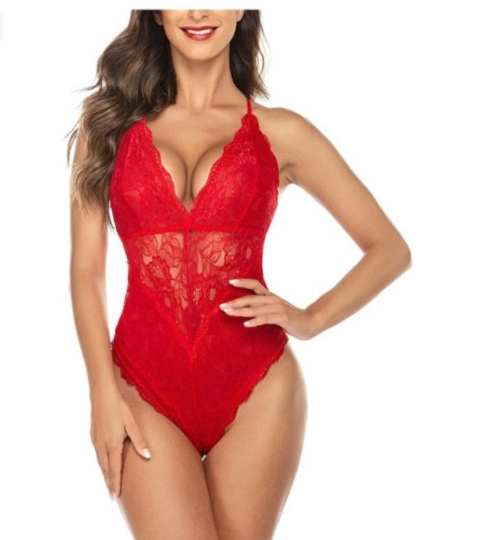 Elegant European and American Lace Bodysuit Lingerie - THAT FASHION STORE