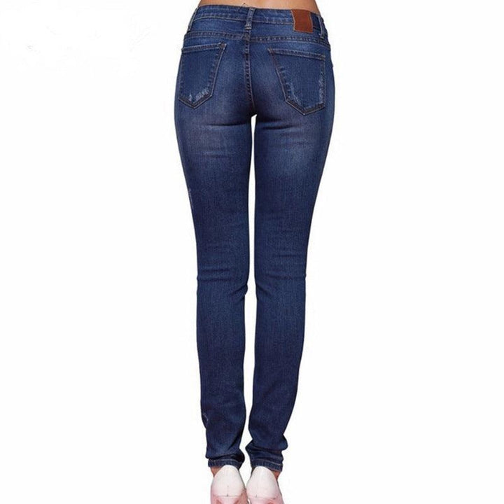 Ripped Stretch Skinny Jeans Fashion Women's Clothing-THAT FASHION STORE