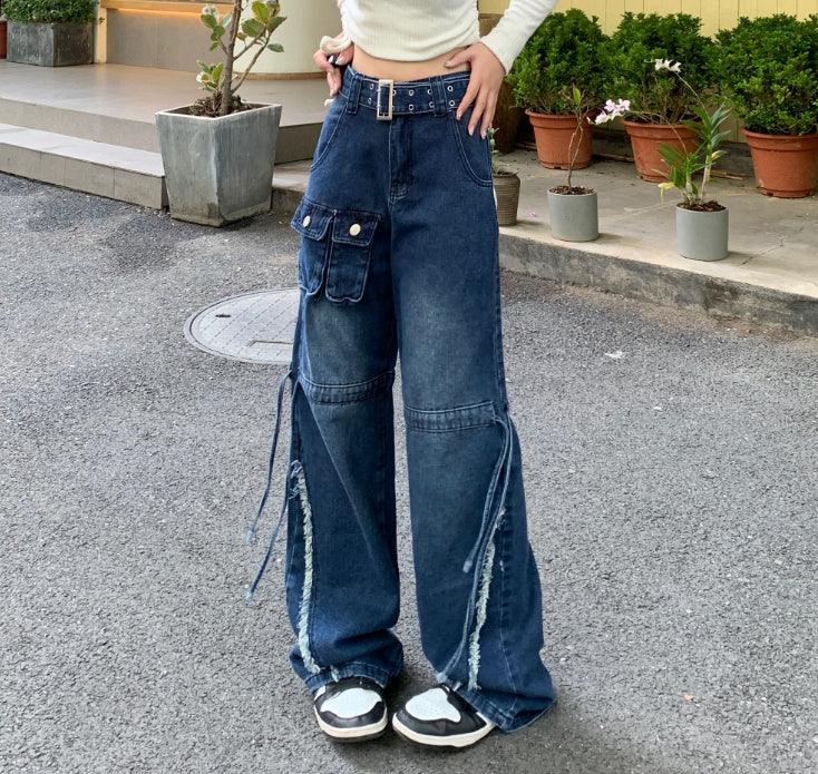 Vintage High Waist Loose Wide Leg Jeans-THAT FASHION STORE