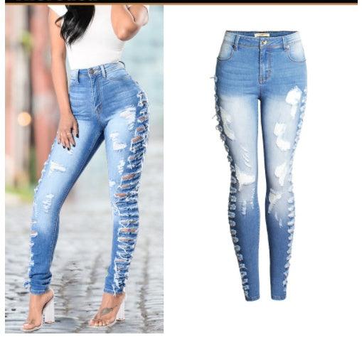 New Women's Ripped Slim Fit Stretch Jeans-THAT FASHION STORE