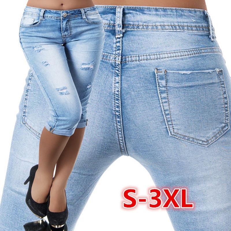 Women's Jeans New High-Waist Stretch Slim-Fit Pants-THAT FASHION STORE