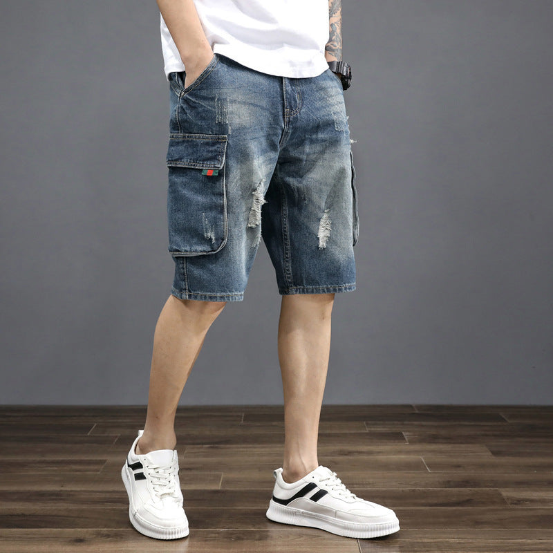 Denim Shorts Men's Summer Thin Section-THAT FASHION STORE