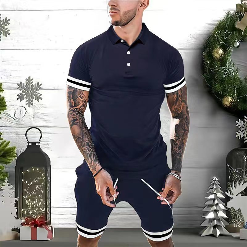 Men's Casual Summer 2-Piece Polo Shirt and Shorts Set - Stylish Athletic Tracksuit - THAT FASHION STORE