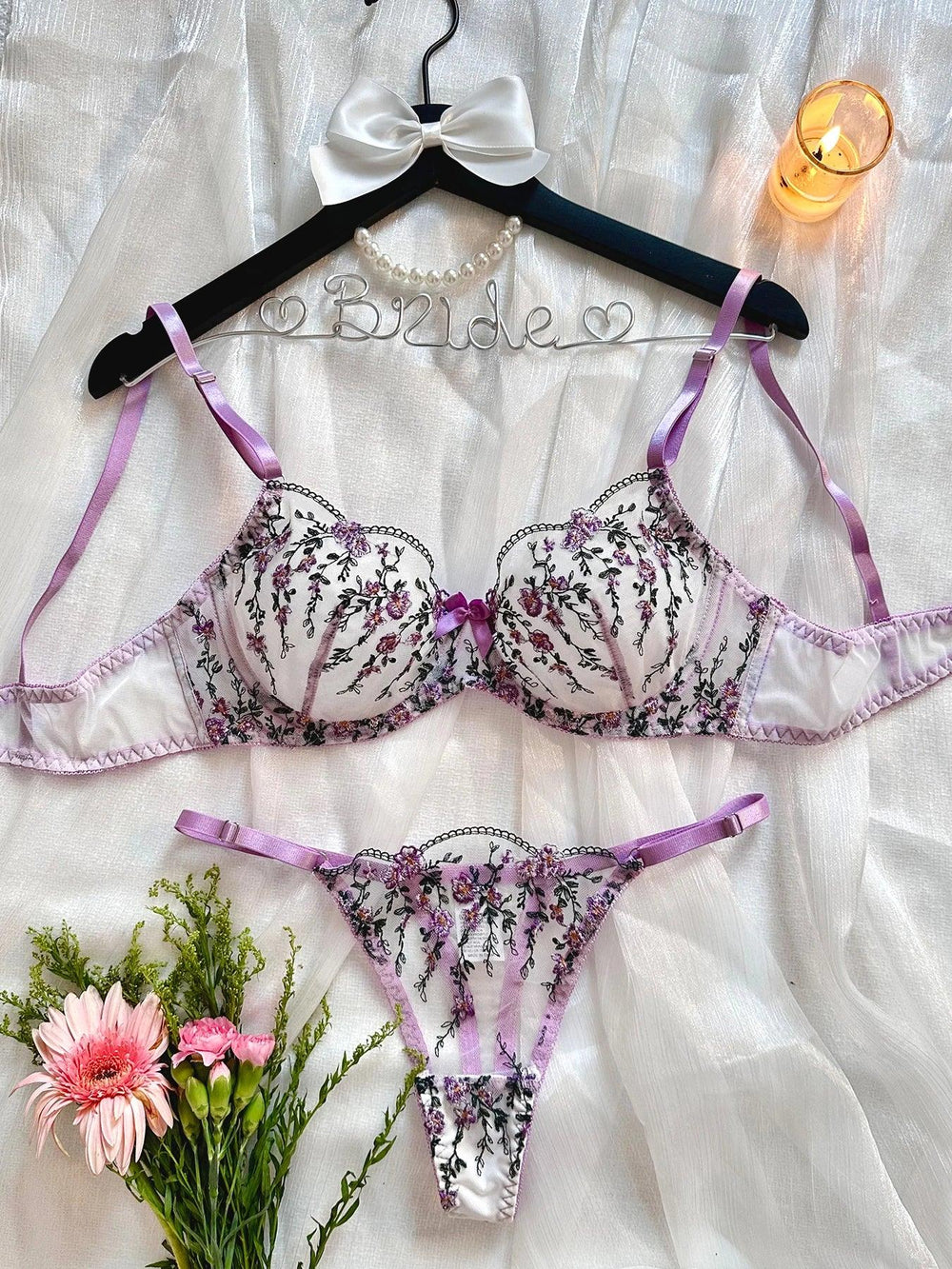 Ellolace Fairy Lingerie Beautiful Tulle Underwear Transparent Lace Exotic Sets See Through Delicate Bilizna Sexy Fancy Intimate-THAT FASHION STORE