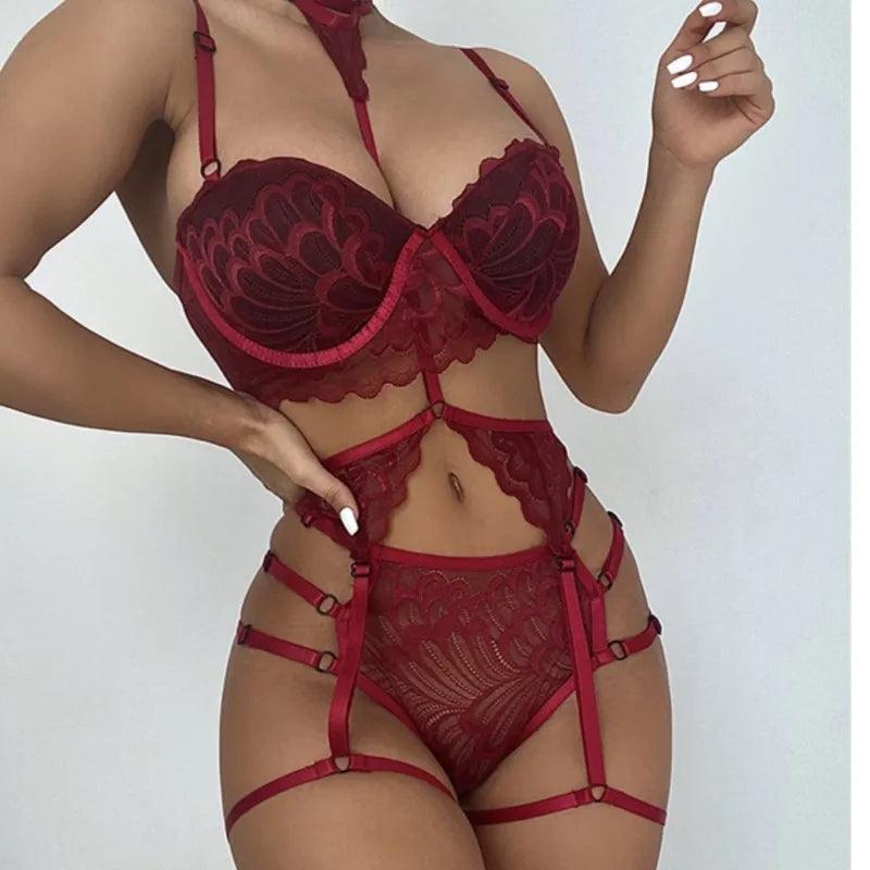 Erotic lingerie Embroidered European style silk lace lingerie underwear women sexy lingerie woman Sex shop xxx call of the night-THAT FASHION STORE