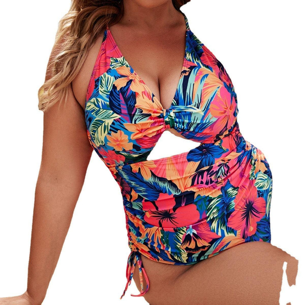 Women's Printed One Piece Sexy Lace-Up Swimsuit-THAT FASHION STORE