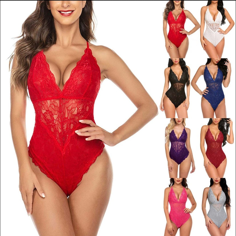 Elegant European and American Lace Bodysuit Lingerie - THAT FASHION STORE