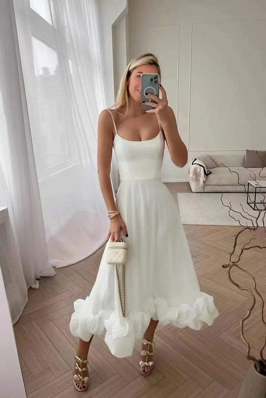 Fashion Dress for Women Sexy High Waist Spaghetti Strap Dress for Women U Neck Sleeveless Backless Elegant Party Formal Dress-THAT FASHION STORE