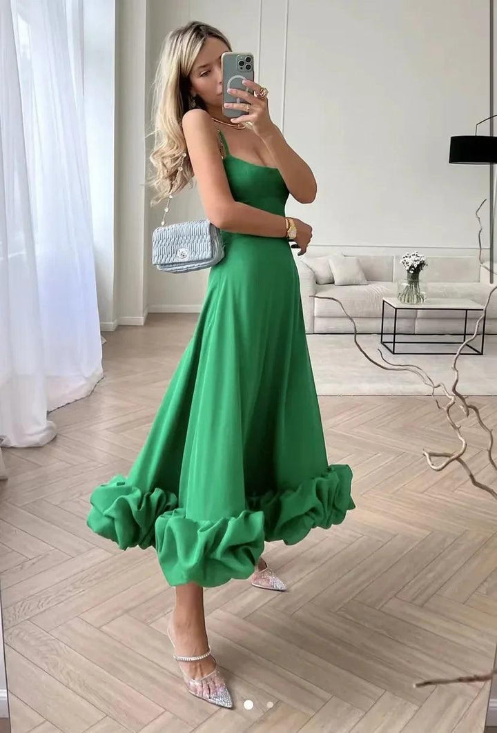 Fashion Dress for Women Sexy High Waist Spaghetti Strap Dress for Women U Neck Sleeveless Backless Elegant Party Formal Dress-THAT FASHION STORE