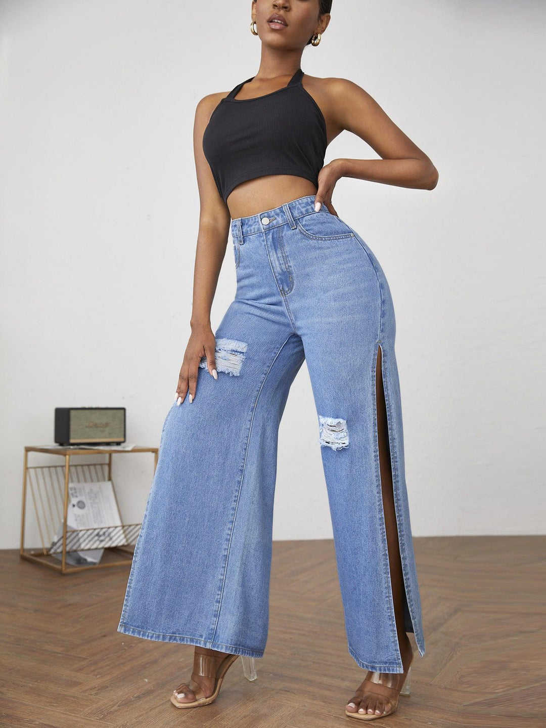 European And American Ripped Women's Jeans-THAT FASHION STORE