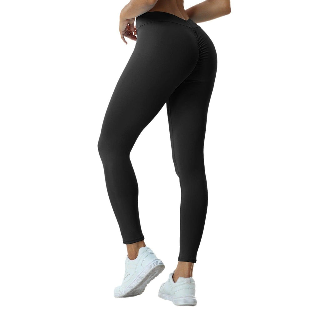 Fitness Yoga Pants V Waist Solid Color Sports Trousers-THAT FASHION STORE