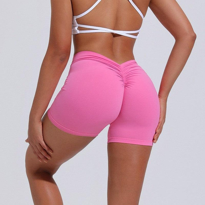 High Waist Hip Lift Back V Yoga Shorts For Women-THAT FASHION STORE