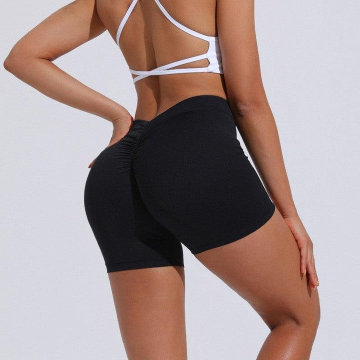 High Waist Hip Lift Back V Yoga Shorts For Women-THAT FASHION STORE