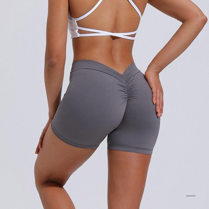 High Waist Hip Lift Back V Yoga Shorts For Women-THAT FASHION STORE