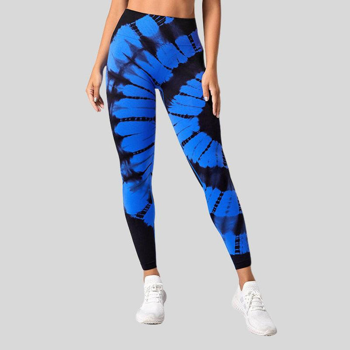 High Waist Hip Lift High Elastic Tie-dye Seamless Yoga Pants-THAT FASHION STORE