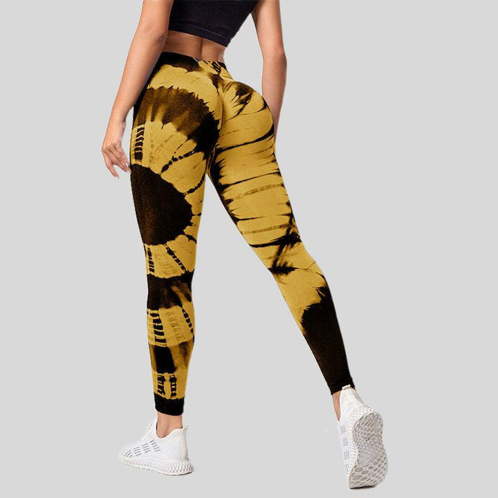 High Waist Hip Lift High Elastic Tie-dye Seamless Yoga Pants-THAT FASHION STORE