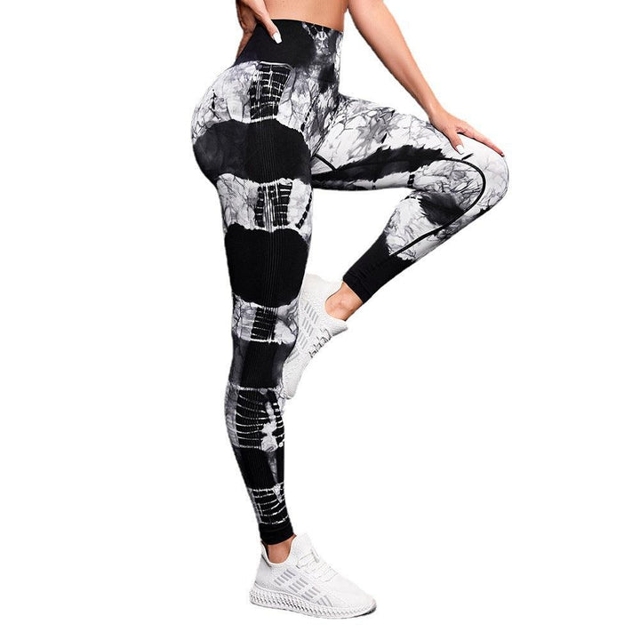 High Waist Hip Lift High Elastic Tie-dye Seamless Yoga Pants-THAT FASHION STORE